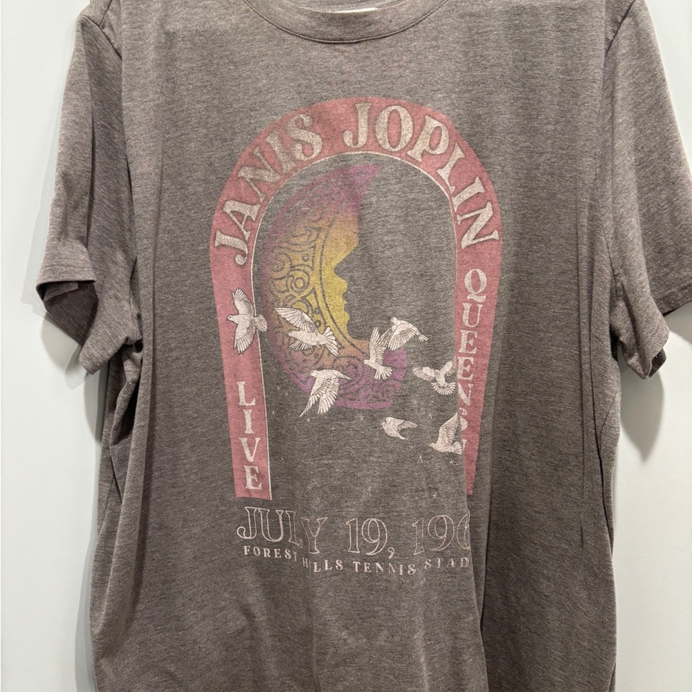Maurices Janis Joplin Graphic Tee - Brown and Pink